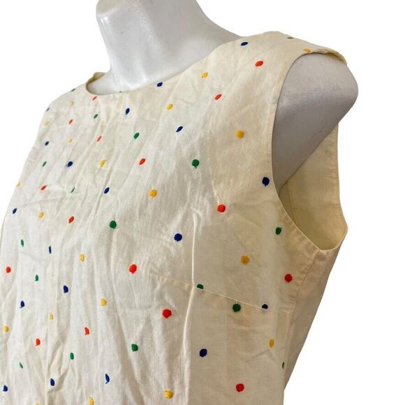 Judy Bond Womens Vintage Colorful Embroidered Sleeveless Top Shirt USA Made sz S - Picture 8 of 16